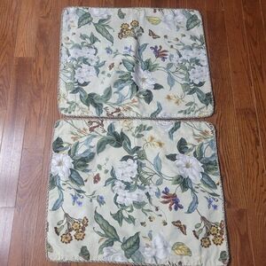 Waverly Williamsburg Magnolia of (2) Standard Pillow Shams Floral Green & Cream